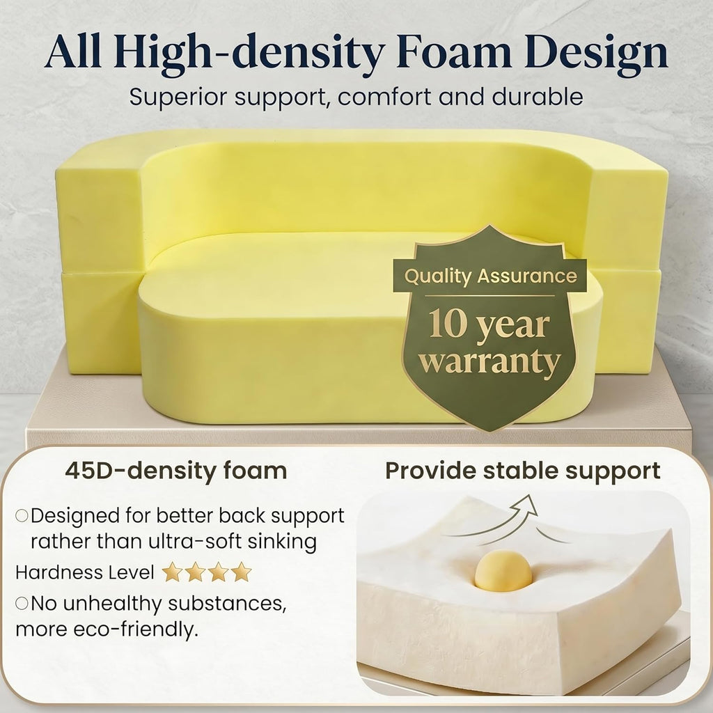 78.7-inch Folding futon Sofa Bed, Full-Size Convertible Sleeper Couch Bed, Memory Sponge Double Sofa with Comfortable Mattress, Suitable for Living Room and Guest Room (beige, 78.7 inches)