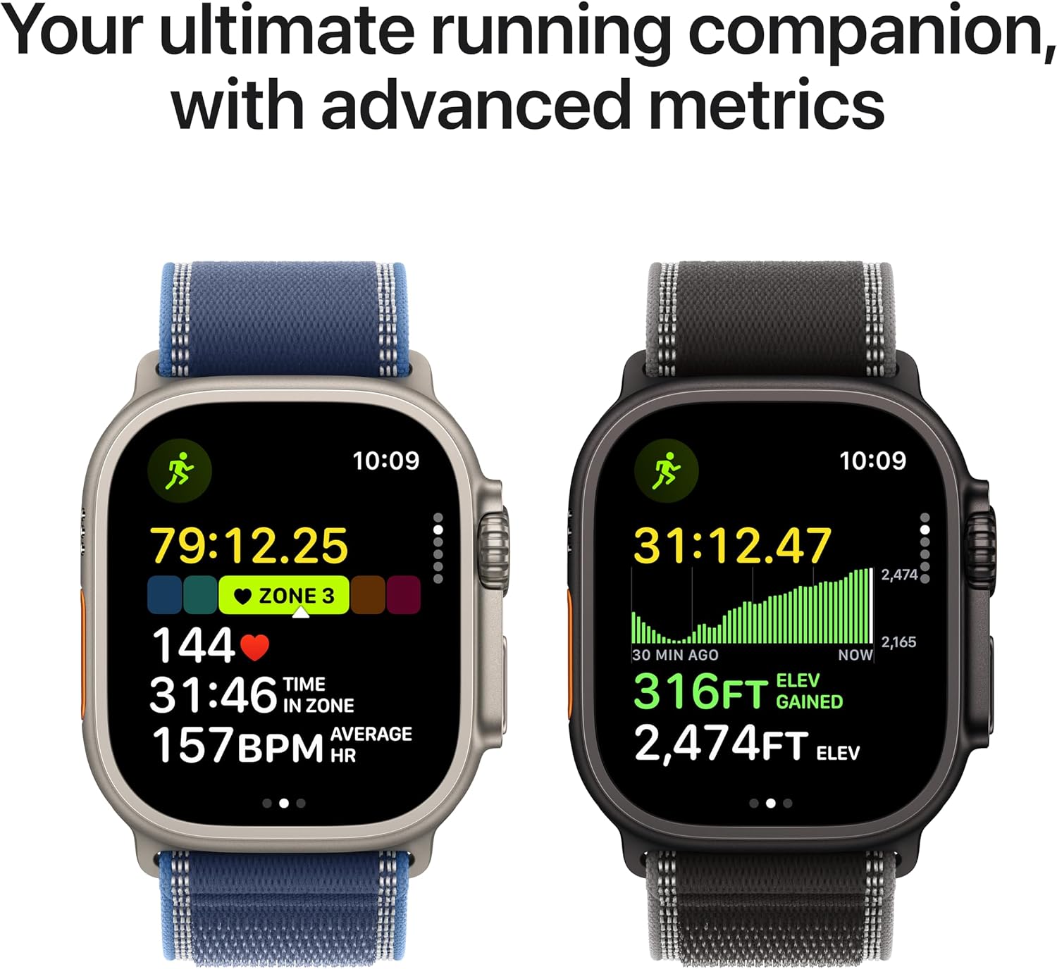 Apple Watch Ultra 3 [GPS + Cellular 49mm] Running & Multisport Smartwatch w/Rugged Titanium Case w/Black/Charcoal Trail Loop - S/M. Satellite Communications, Advanced Health & Fitness Tracking