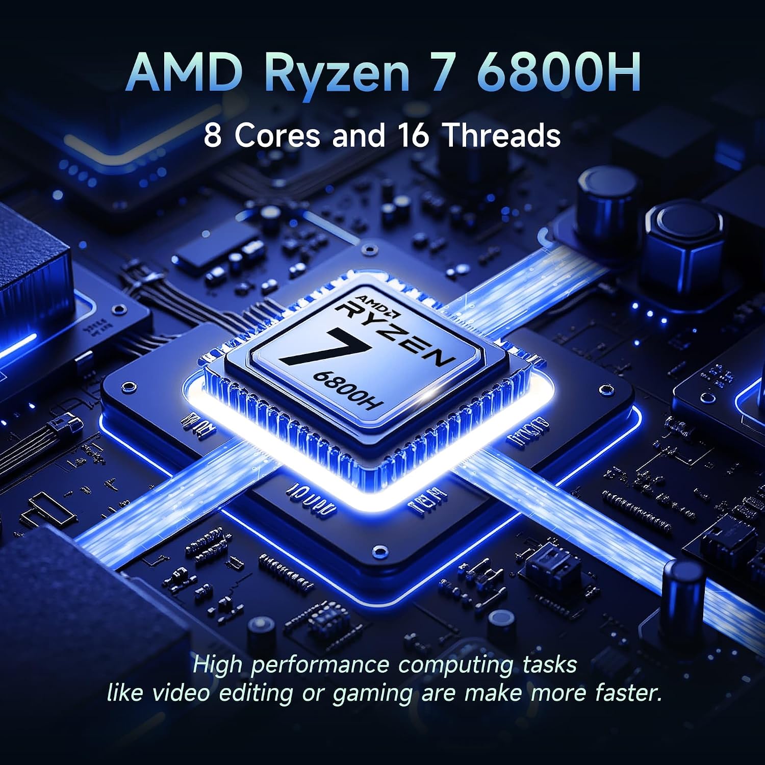 NIMO 17.3' IPS FHD-Gaming-Laptop, 8 Cores AMD Ryzen 7 6800H 64GB DDR5 RAM 2TB SSD (Beat i7-12700H Up to 4.7GHz) AMD Radeon 680M GPU-Computer with 100W Type-C Backlit Keyboard Fingerprint