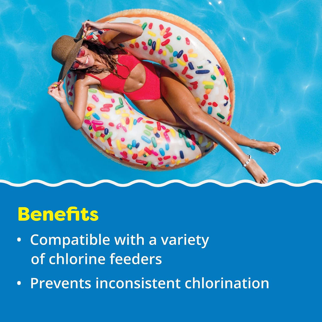 In The Swim 4 Inch Chlorine Sticks for Sanitizing Swimming Pools - Individually Wrapped, Slow Dissolving, Stabilized Chlorine Sanitizer - 90% Available Chlorine, 99% Trichlor - 10 Pounds