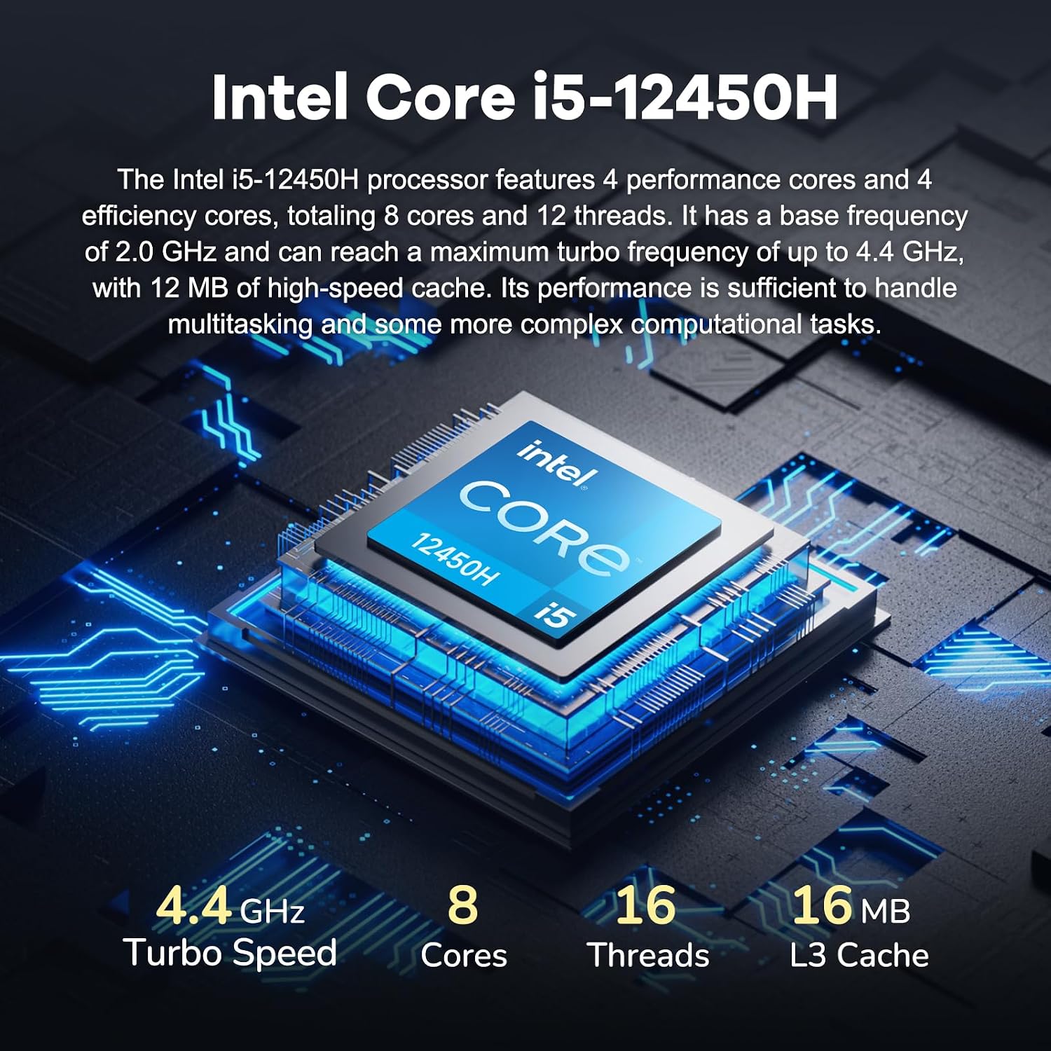 NIMO 15.6' FHD lPS-Business-Laptop, 8 Cores Intel i5-12450H 32GB RAM 2TB SSD (Beat i7-11800H, Up to 4.4 GHz) Student Computer with 100W Type-C Fingerprint Backlit Keyboard WiFi-6 Numpad Win 11