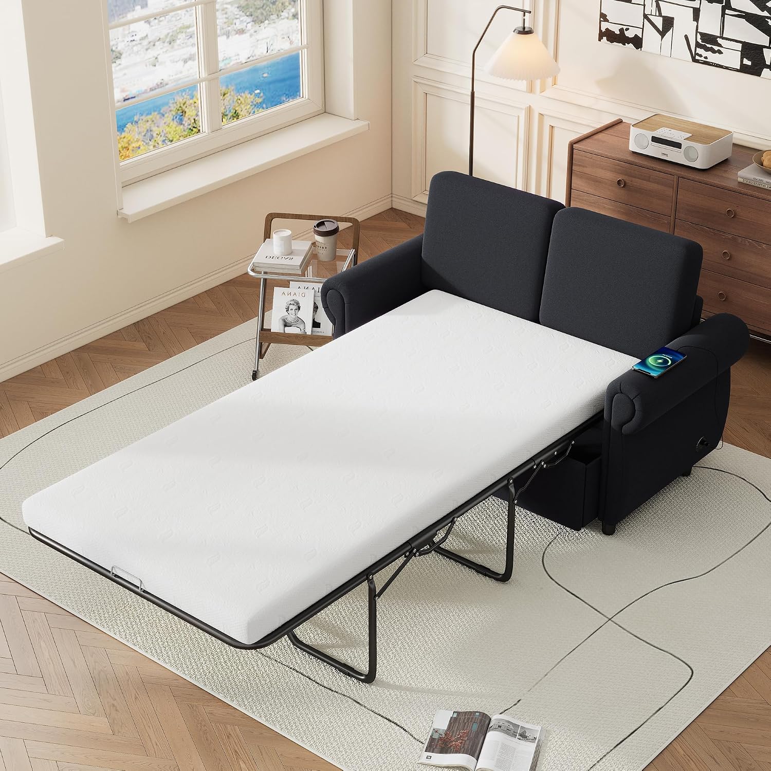 Sleeper Couch Small Sofa for Living Room or Bedroom Including Pull Out Bed