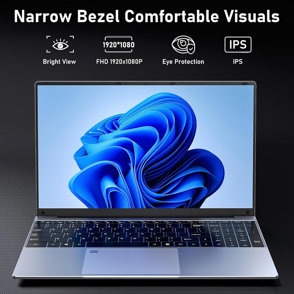 NAIKLULU Gaming Laptop,Window 11 Pro Laptop Computer, 15.6 Inch Lap Top，32GB RAM 1TB SSD,1920 * 1080 Display,WiFi 5,BT5.0,N5095 Processor(up to 2.9Ghz),Backlit Keyboard,Fingerprint Unlock