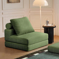 Folding Sofa Bed, 3-in-1 Convertible Sleeper Chair Bed with Pillows, Foldable Floor Couch with High-Density Foam, Futon Small Boneless Couch for Living Room Bedroom Lounge, Single, Green