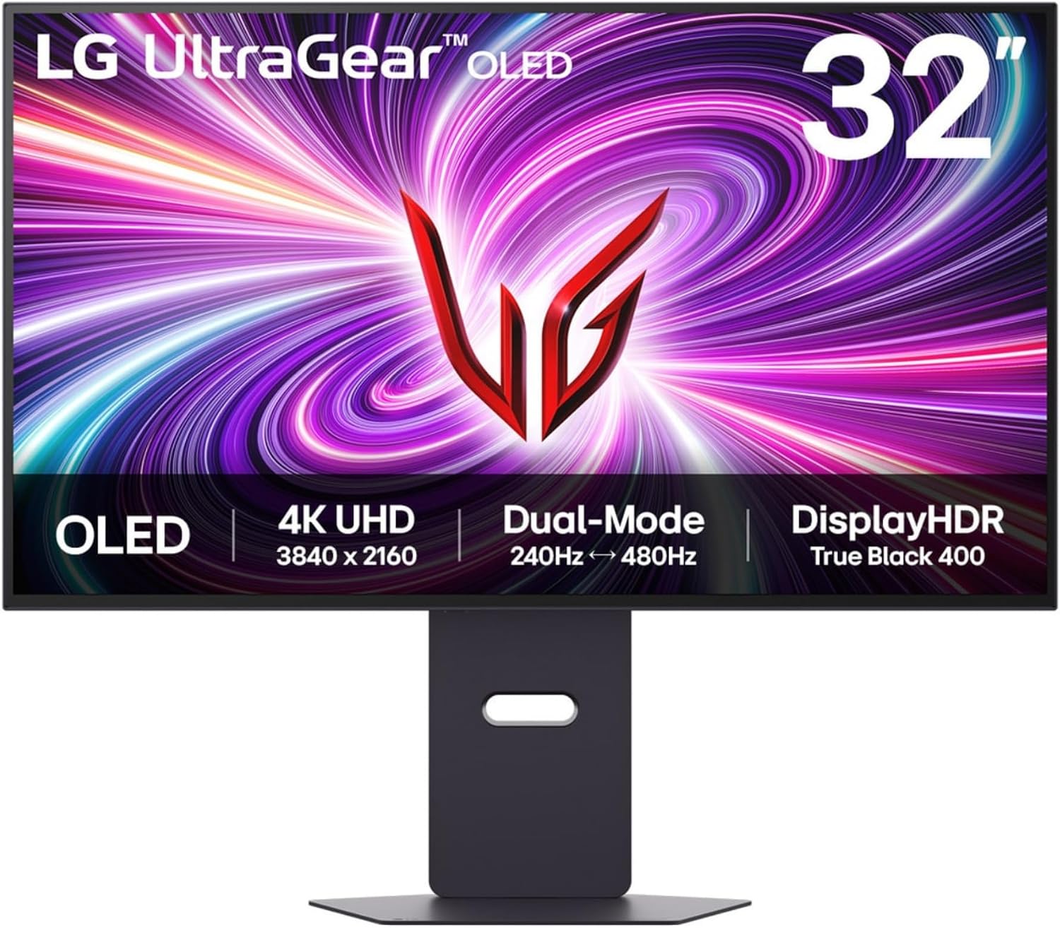 LG Ultragear™ OLED 32GS95UV-B 32' Gaming PC Display - OLED Panel with UHD resolution, 4K (3840x2160), 0.03 ms GtG 240Hz, DisplayHDR™ TrueBlack400, DCI-P3 98.5%, AMD FreeSync Premium Pro, NVIDIA