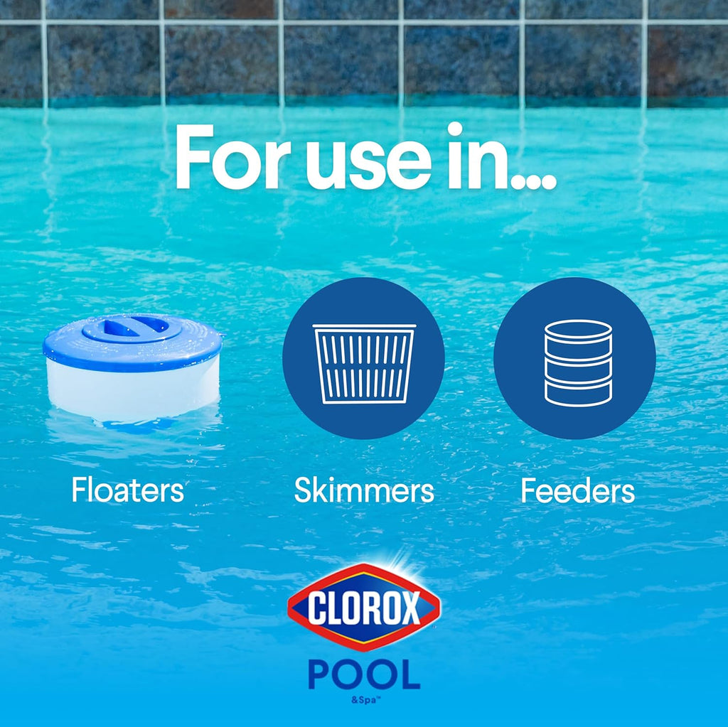 CLOROX Pool&Spa Active99 3' Chlorinating Tablet, Kills Bacteria & Stops Algae, 35LB