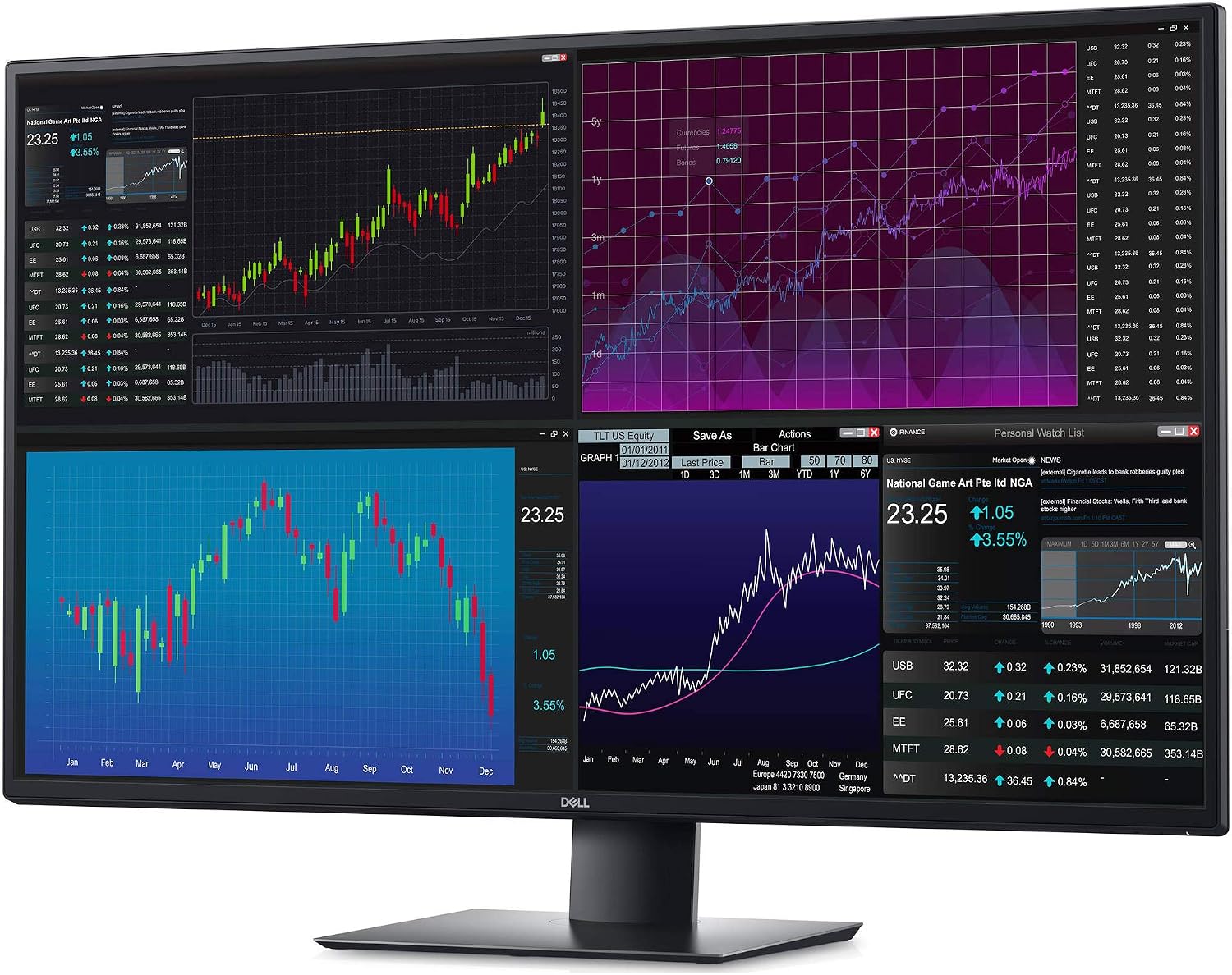 Dell U4320Q UltraSharp 43 Inch 4K UHD Computer Monitor - IPS Gaming Display, HDMI, USB-C, PC Monitor for High-Performance Gaming and Workstations (Renewed)