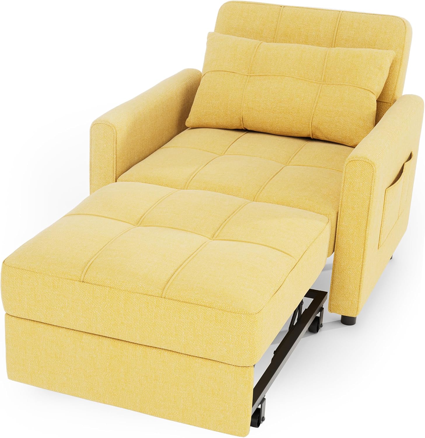 Gizoon Sofa Bed Chair 3 in 1 Convertible, Pullout Single Sleeper Chair Bed with Adjustable Backrest, Spacious Multifunctional Sofa Couches for Living Room, Bedroom, Apartment