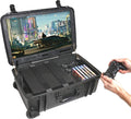 Case Club Gaming Station fits PlayStation 4 & PS4 Slim/Pro. Portable with Built-in 24' 1080p Monitor, Storage for Controllers, Games, and Included Speakers (PS4 & Accessories Not Included) Gen 2