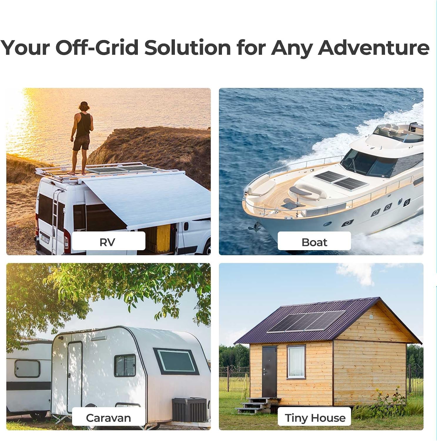 【New Upgrades】 Renogy 200 Watt Solar Panel Kit 12 Volt N-Type Starter Kit with 2 Pcs 100W Solar Panel and 30A PWM Charge Controller for RV, Boats, Trailer, Camper, Marine,Off-Grid System