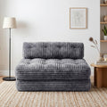 Claiks Folding Sofa Bed, Boneless Chair with Pillow Sleeper Sofa with Back Support, Sleeper Chair Portable Fold Out Chair Bed Comfy Foldable Mattress for Living Room, Dark Grey, Double