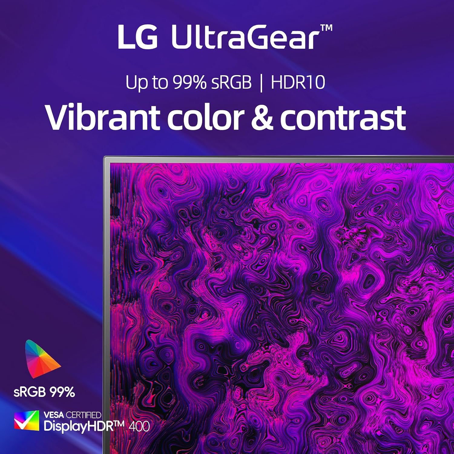 LG 27' QHD Gaming Monitor, Ultragear Curved Display, 180Hz, 1ms, 1000R, AMD FreeSync, HDR10, 99% sRGB, Black Stabilizer, DAS Crosshair FPS Counter, HDMI x2, DisplayPort, Borderless Design, Black