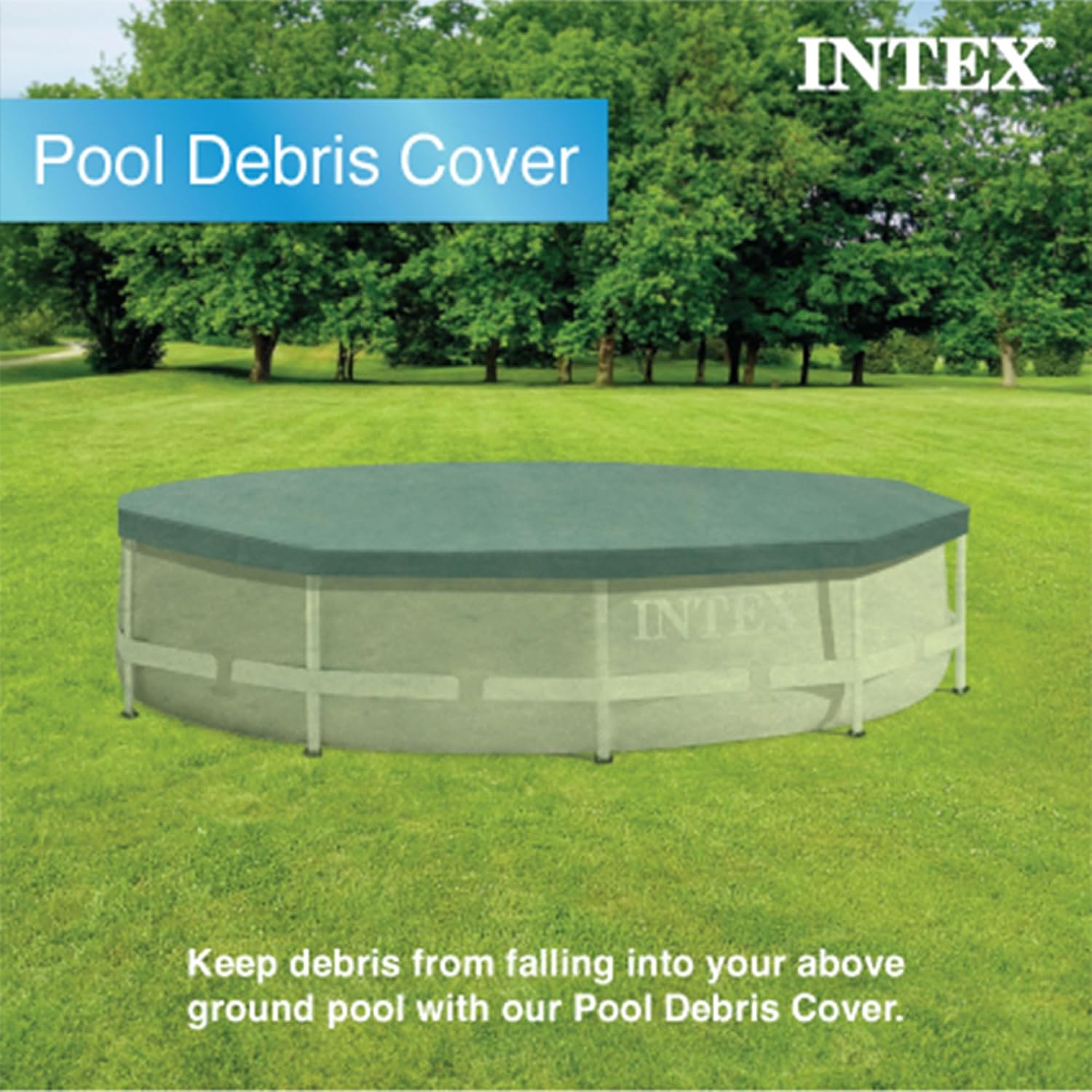 INTEX Pool Metal Frame 10'x30' Round Outdoor Swimming Pool Set with 330 GPH Filter Pump, Pool Cover, and Type H Filter Cartridge Replacements (6 pack)