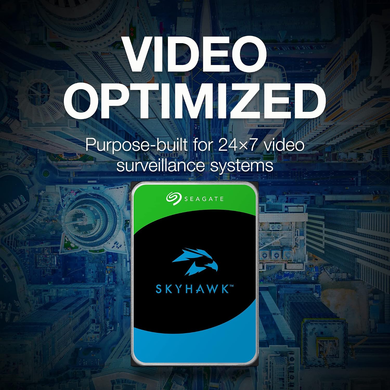 Seagate Skyhawk 6TB Video Internal Hard Drive HDD – 3.5 Inch SATA 6Gb/s 256MB Cache for DVR NVR Security Camera System with in-House Rescue Services (ST6000VXZ09/009)