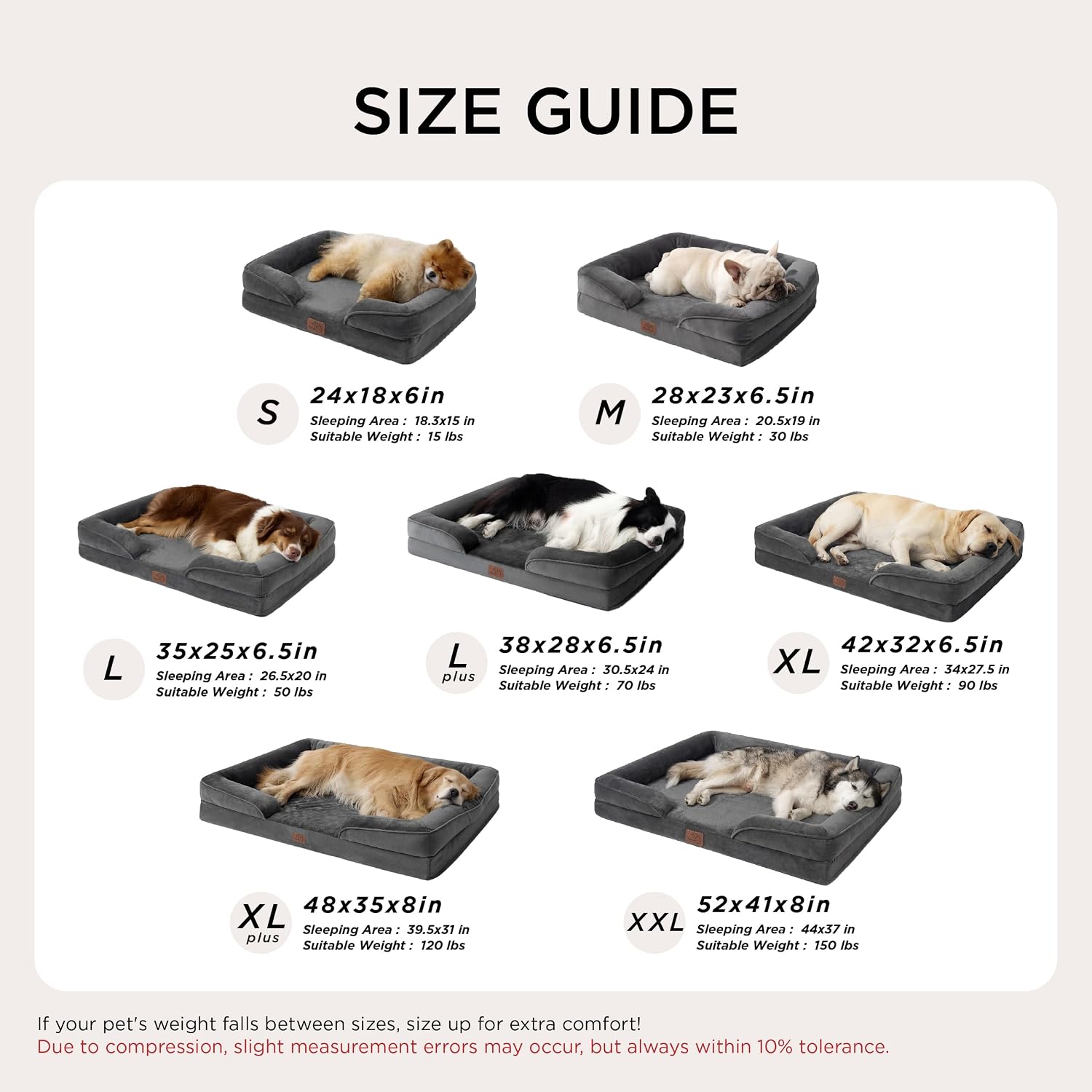 Bedsure Orthopedic Dog Bed for Extra Large Dogs - XL Plus Waterproof Dog Sofa Beds, Supportive Foam Pet Couch Bed with Removable Washable Cover, Waterproof Lining and Nonskid Bottom, Dark Grey