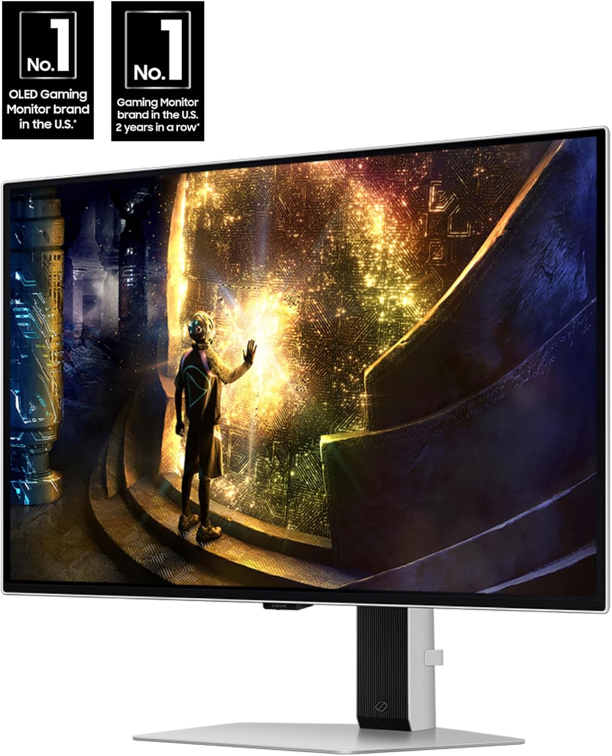 SAMSUNG 27' Odyssey OLED G6 (G61SD) QHD & QD-OLED 240Hz 0.03ms FreeSync Premium Pro Gaming Monitor with Sleek Metal Design, 3 Year Warranty, US, LS27DG610SNXZA, 2024 (Renewed)