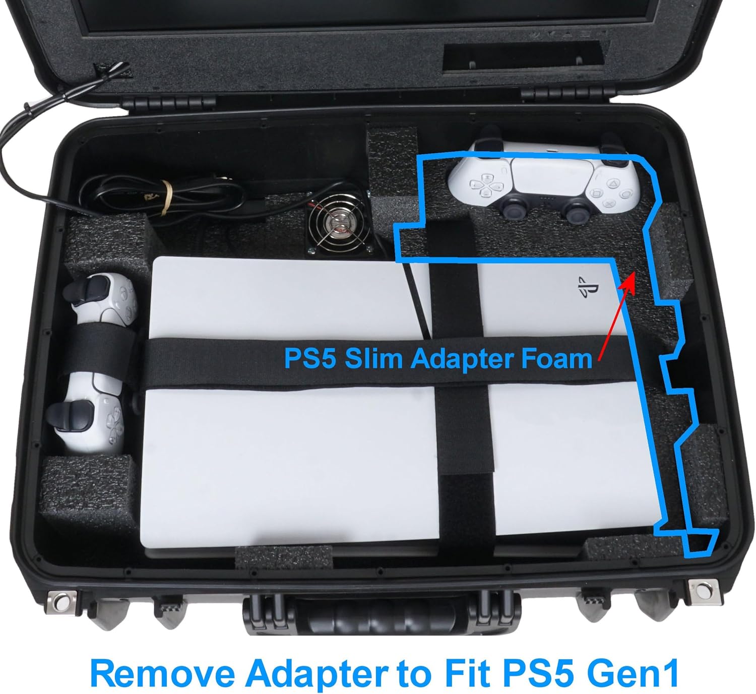 Case Club Gaming Station to fit PS5 Slim - Portable Travel Case with Built-in Monitor