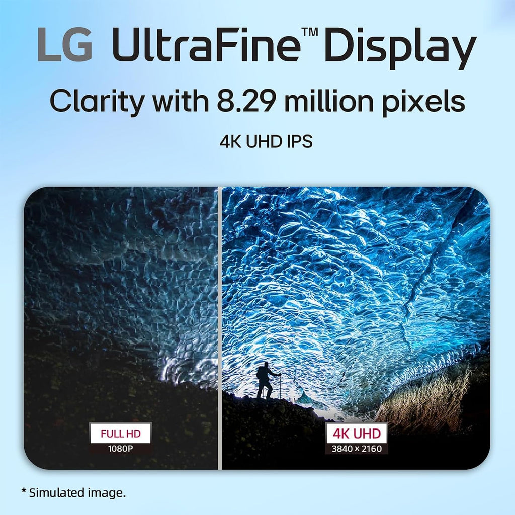 LG 27' 4K UHD (3840x2160) IPS Monitor, 60Hz, Dynamic Action Sync, Black Stabilizer, HDR10, Reader Mode and Flicker Safe, Anti-Glare, OnScreen Control, HDMI & DisplayPort, Tilt Adjustable, White