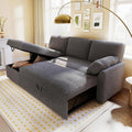 PaPaJet Sofa Bed, Sleeper Sofa with Storage Chaise, L Shaped Sofa with Pull Out Bed, Oversized Sofas for Living Room-Dark Gray Boucle