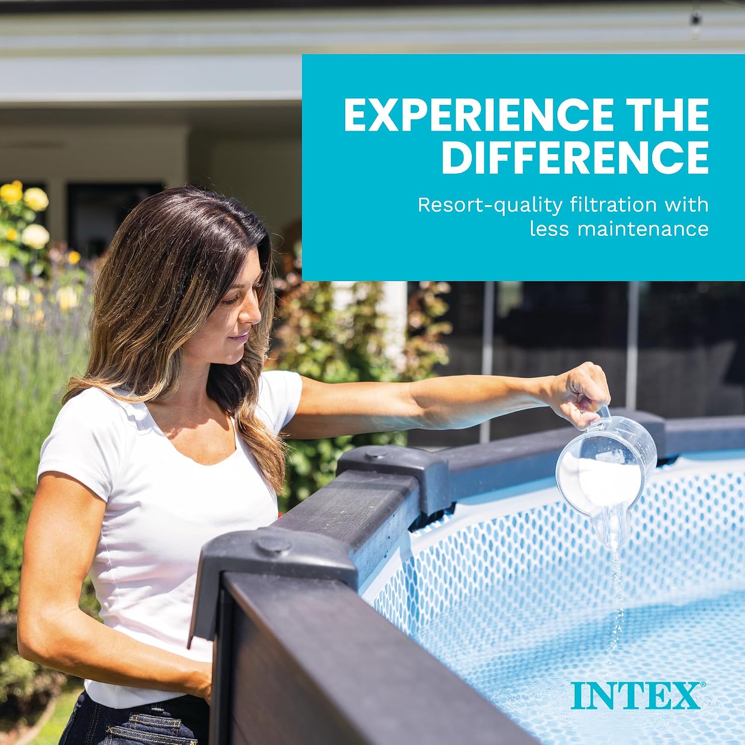 INTEX Krystal Clear Saltwater Pool Chlorine System for Above Ground Pools up to 4,500 Gallons, Pool Cleaner with Automatic Timer and Self Cleaning
