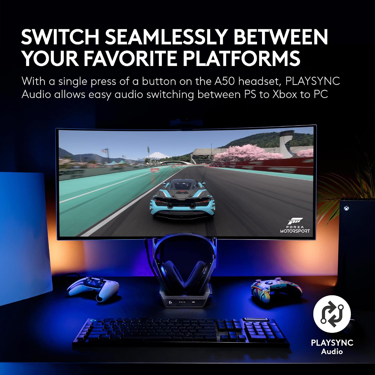Logitech G Astro A50 Omni-Platform Wireless Gaming Headset + Base Station (Renewed)