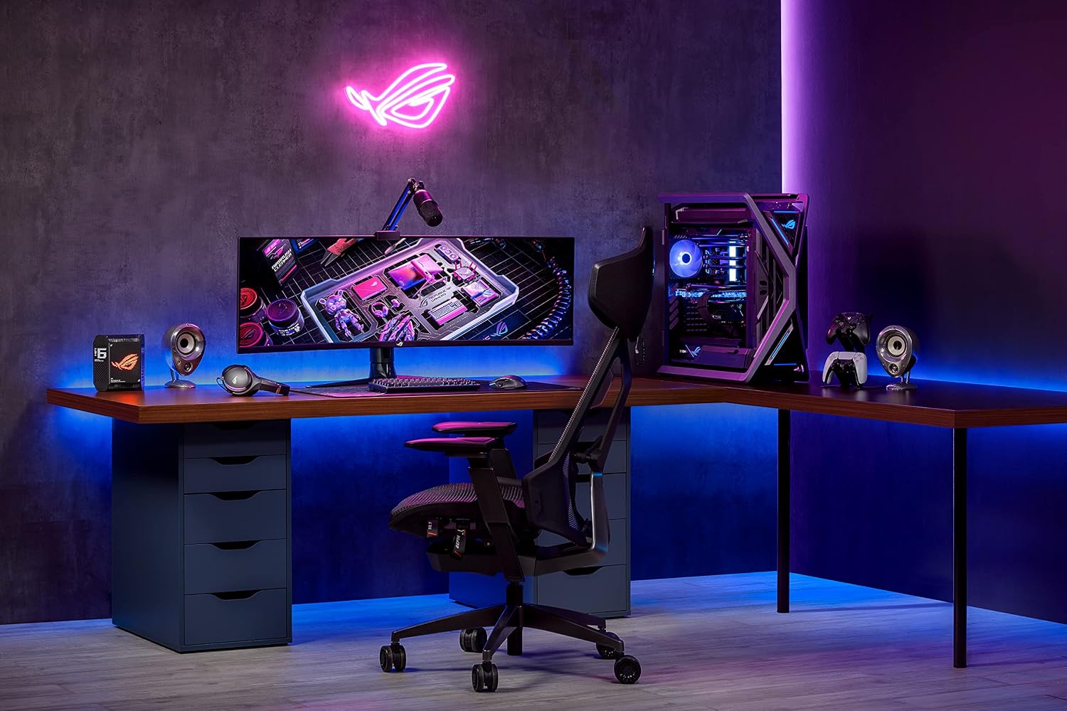 ASUS ROG Strix 49' Ultra-Wide Curved HDR Gaming Monitor (XG49WCR) - Dual QHD 32:9 (5120 x 1440), 165Hz, Extreme Low Motion Blur Sync, USB-C, RJ45, DisplayHDR400, 90% DCI-P3, Dual Input-KVM Switch