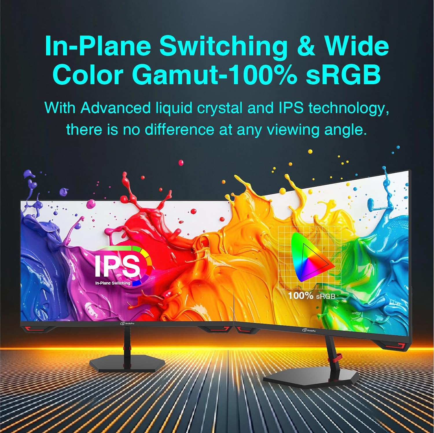 ArcticPro 27inch Gaming Monitor 200Hz 180Hz, IPS, FHD 1080p, 1ms Response Time, Adaptive sync, PC Computer Monitor, 3-Sided Frameless, Ultra Slim, Bluelight Filter, DP*1, HDMI*1