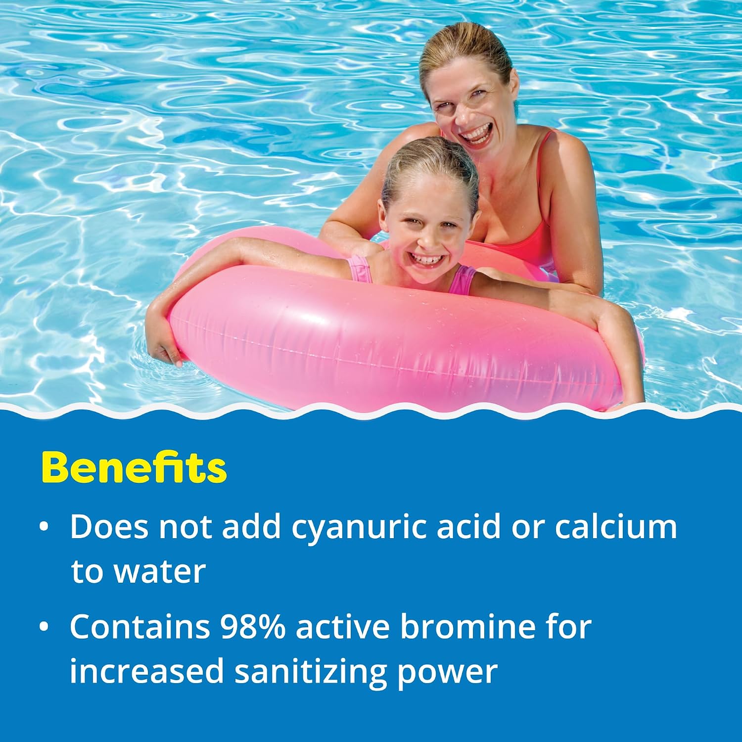 In The Swim 1 Inch Bromine Plus Tablet Sanitizer for Spas, Hot Tubs, or Swimming Pools - Pre-Stabilized, Low Odor, Chlorine Alternative - 25 Pounds
