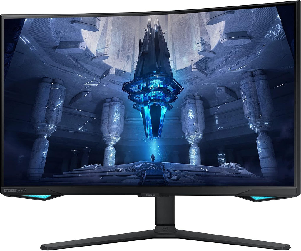 Samsung 32' Odyssey Neo G7 4K UHD 165Hz 1ms G-Sync 1000R Curved Gaming Monitor, Quantum HDR2000, AMD FreeSync Premium Pro, Ultrawide Game View, DisplayPort, HDMI, Height Adjustable Stand, Black