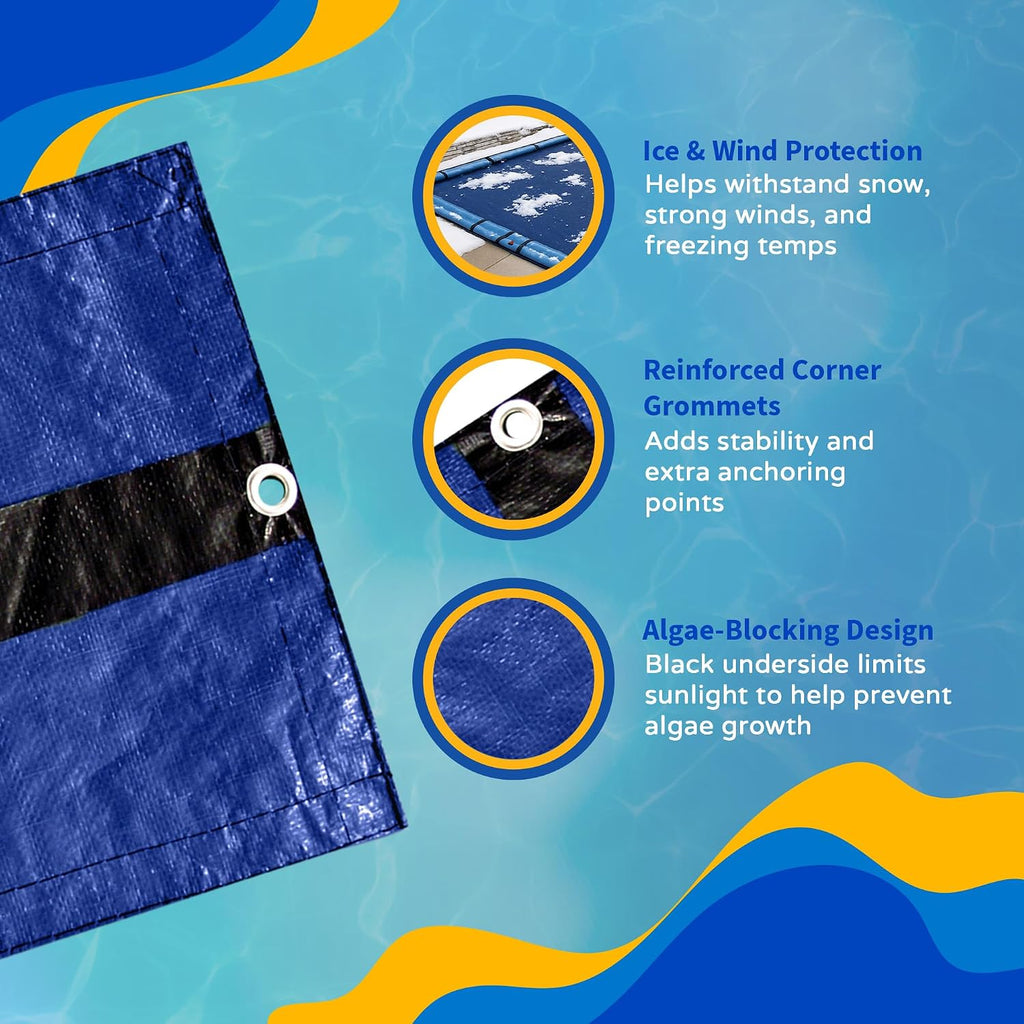Blue Wave Gold 15-Year 20-ft x 44-ft Rectangular In Ground Pool Winter Cover