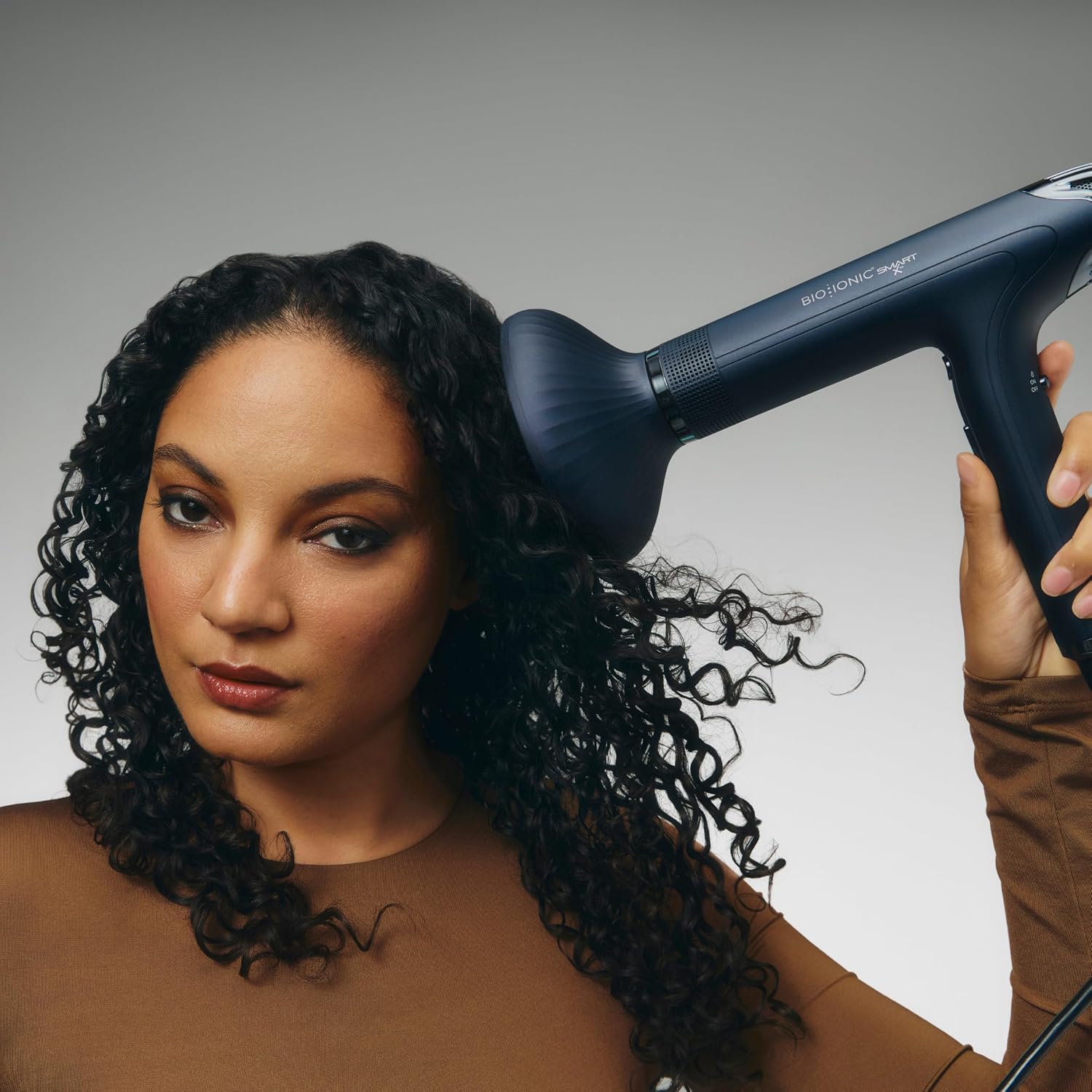 Bio Ionic Smart-X Hair Dryer with Diffuser, High-Efficiency Blow Dryer with 3 Heat & 3 Speed Settings, Diffuser Hair Dryer Gently Dries, Defines & Reduces Frizz, Self Cleaning Function