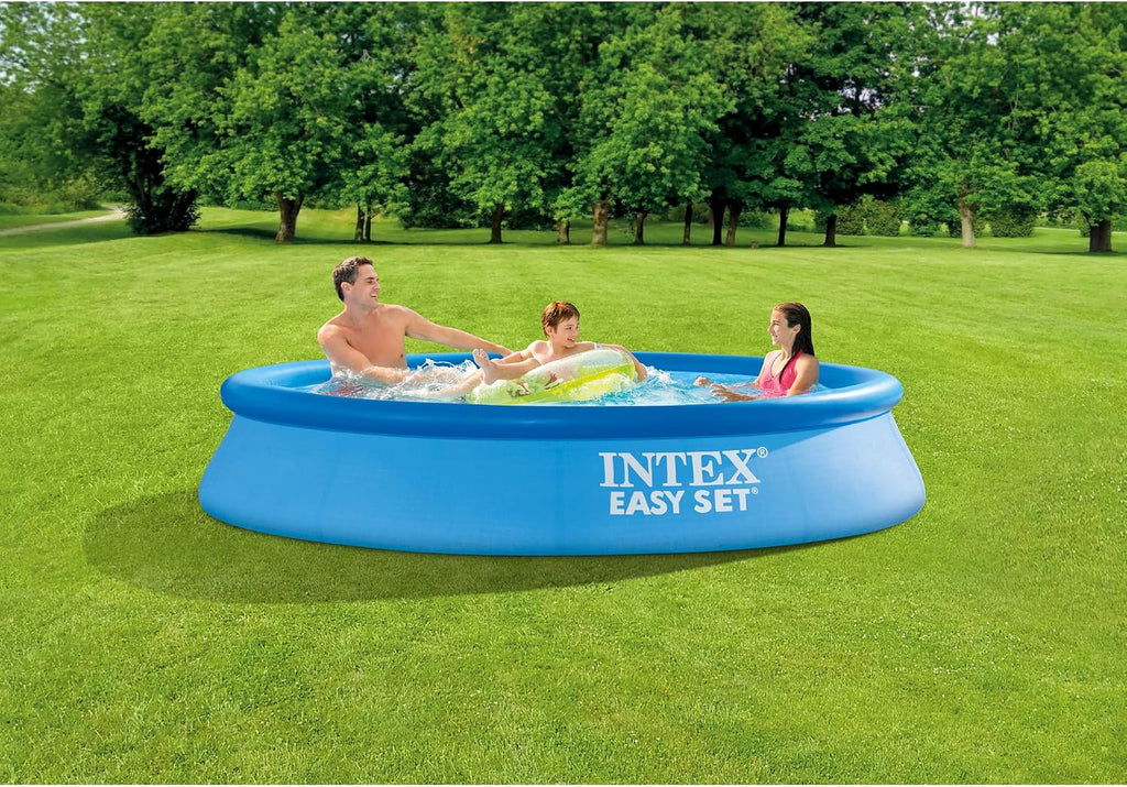 Intex 28117EH Easy Set Inflatable Swimming Pool Set: 10ft x 24in – Includes 330 GPH Cartridge Filter Pump – Puncture-Resistant Material – 813 Gallon Capacity – 18in Water Depth