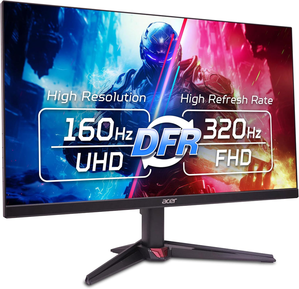 Acer Nitro 27' 4K UHD 3840 x 2160 Gaming IPS Monitor | AMD FreeSync | Up to 144Hz Refresh Rate with DFR to FHD 320Hz| Up to 0.5ms | 1 x Port 1.4 & 2 x HDMI 2.1 Ports | VG270K V4bmiipx (Renewed)