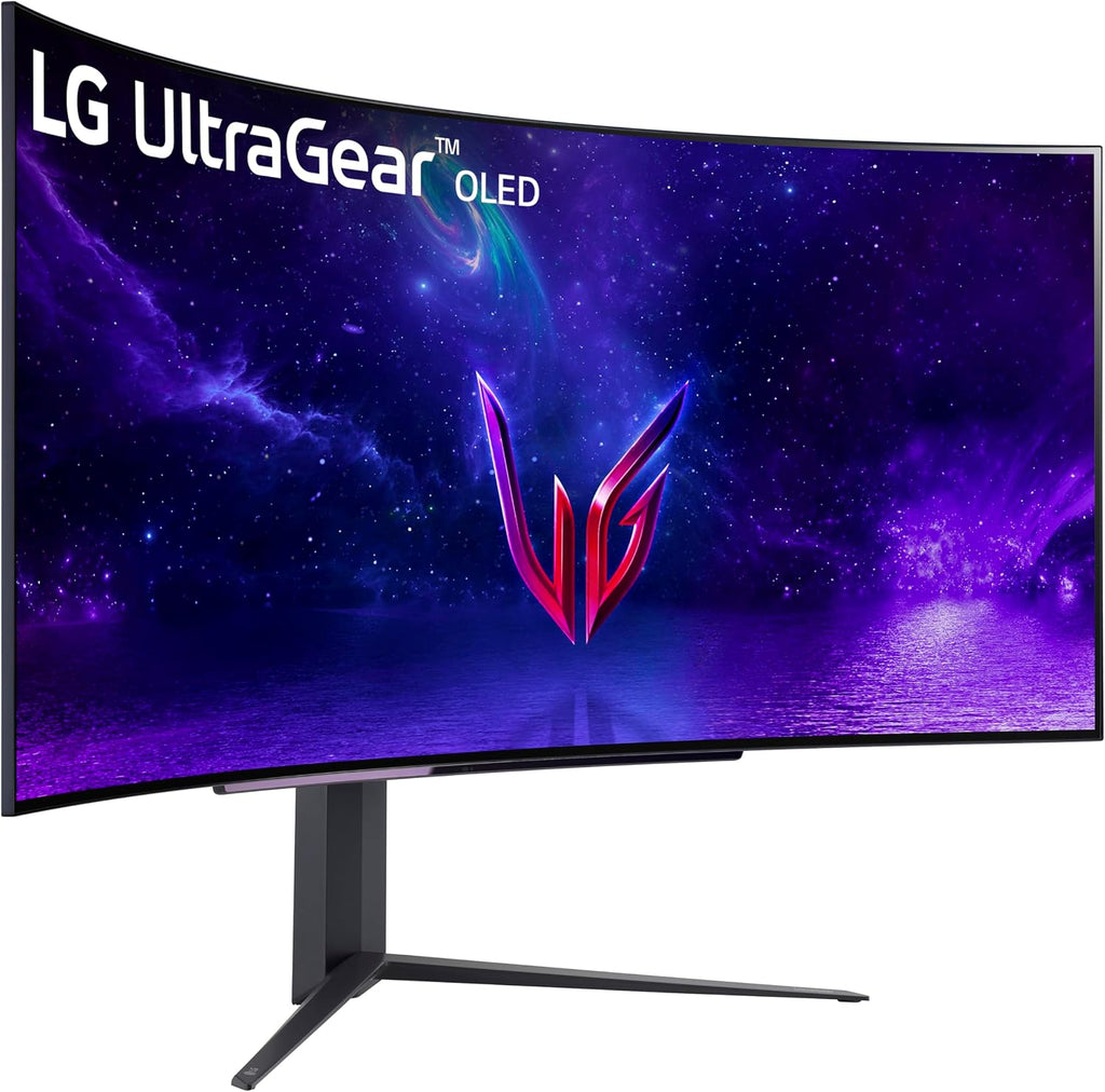 LG 45GR95QE-B Curved Ultragear Gaming Monitor 45-Inch (3440 x 1440) OLED Display, 240Hz Refresh Rate, 0.03ms GtG Response Time, NVIDIA G-SYNC Compatible, Contrast Ratio 1.5M:1, Black