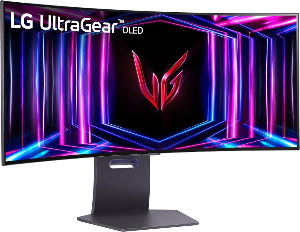 LG 34GS95QE 34-inch Ultragear OLED Curved Gaming Monitor WQHD 800R 240Hz 0.03ms DisplayHDR True Black 400 AMD FreeSync Premium Pro NVIDIA G-Sync HDMI 2.1 DisplayPort Tilt/Height/Swivel Stand Black