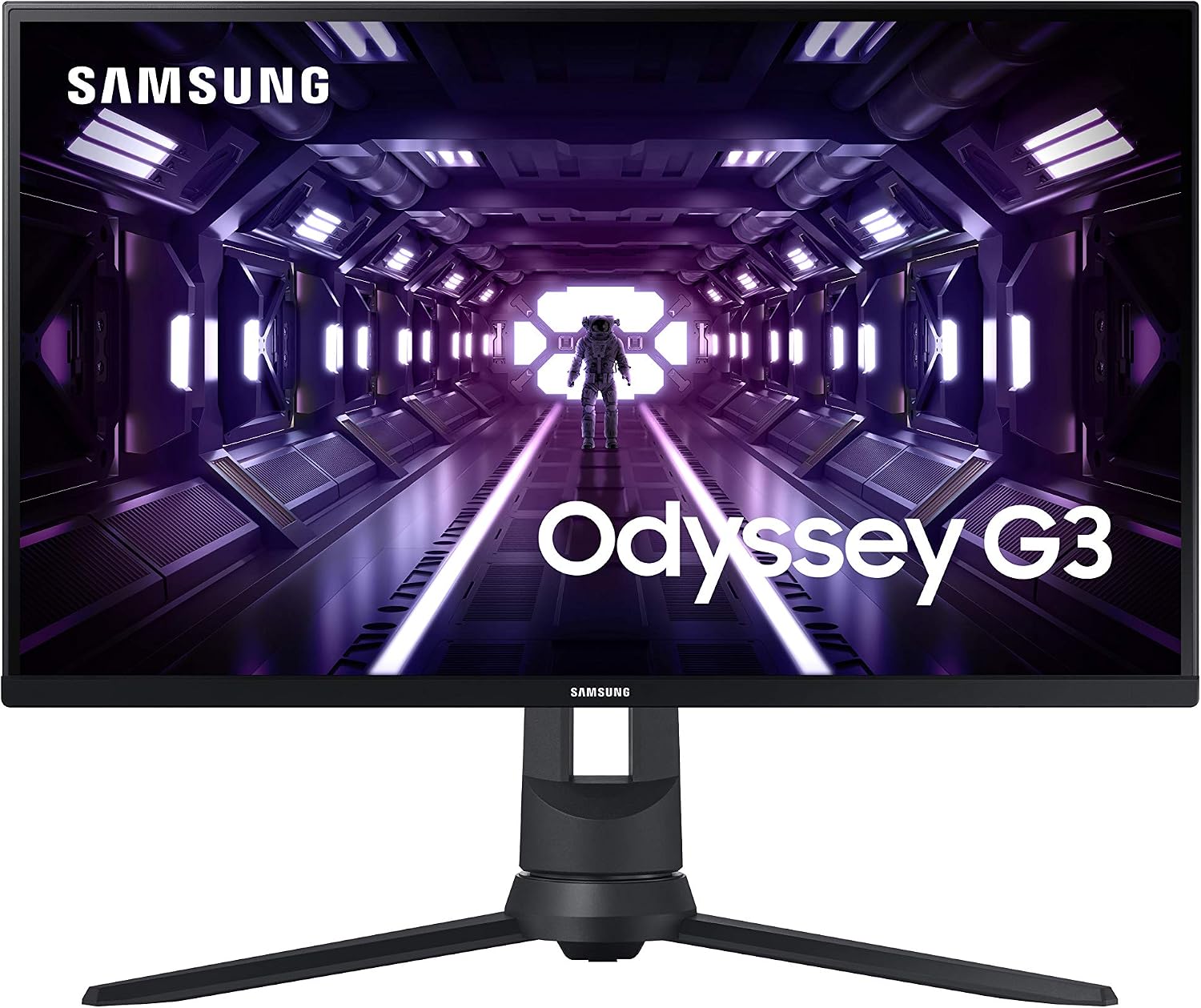 Samsung Odyssey G3 Series 24-Inch FHD 1080p Gaming Monitor, 144Hz, 1ms, 3-Sided Border-Less, VESA Compatible, Height Adjustable Stand, FreeSync Premium (LF24G35TFBNXZA)