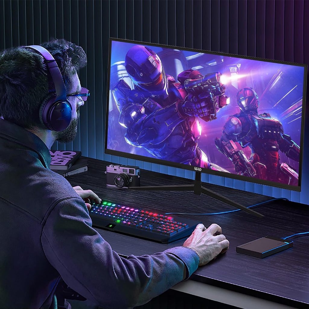 27 Inch 4K UHD (3840x2160) Monitor, Dual Mode 4K@60Hz/2K@144Hz, IPS Panel, Borderless Design, HDR400, 99% sRGB, Work & Gaming Monitor for Designers, Office, and PC Gaming with HDMI Display Port