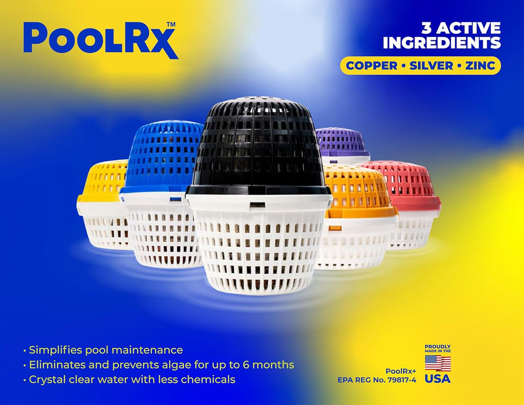 Pool RX 332064 4-Pack PoolRx+ Booster Black Swimming Pool Algaecide, 4 Pack