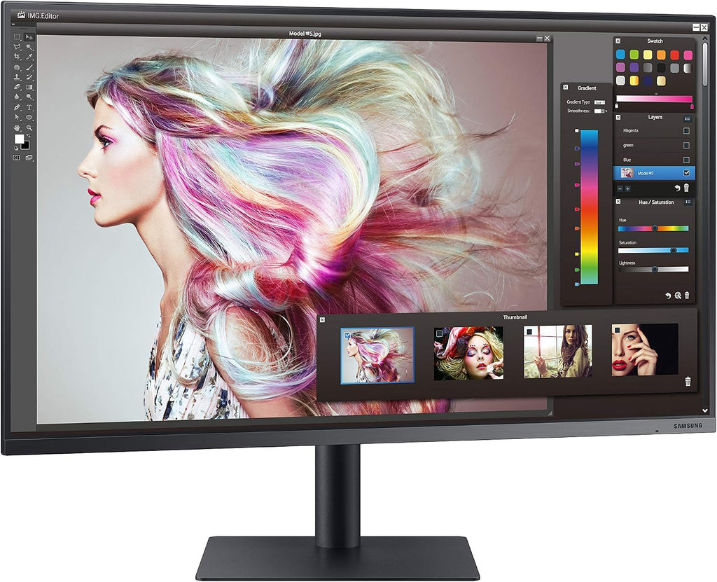 Samsung TU872 Series 32-Inch Viewfinity 4K UHD (3840x2160) Computer Monitor, Thunderbolt 3 Daisy Chain, HDMI, Display Port, Height Adjustable Stand, 3 Yr WRNTY (LF32TU872VNXGO)