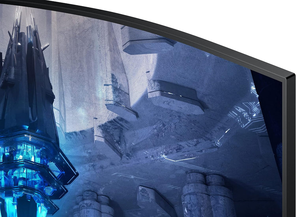 Samsung 32' Odyssey Neo G7 4K UHD 165Hz 1ms G-Sync 1000R Curved Gaming Monitor, Quantum HDR2000, AMD FreeSync Premium Pro, Ultrawide Game View, DisplayPort, HDMI, Height Adjustable Stand, Black