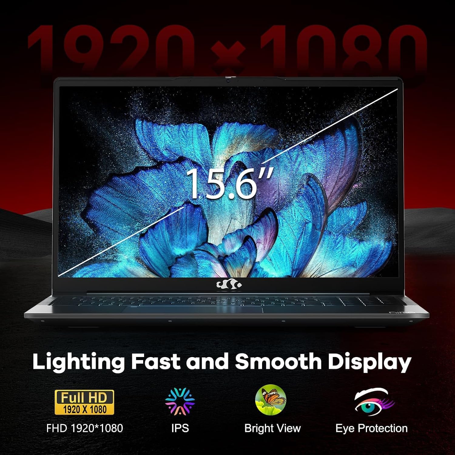 NIMO 15.6' IPS FHD-Gaming-Laptop, 6 Cores AMD Ryzen 5 6600H 32GB DDR5 RAM 1TB SSD (Beat i7-1165G7, Up to 4.5GHz) AMD Radeon 660M GPU-Computer with 100W GaN Type-C Backlit Keyboard Fingerprint Win 11