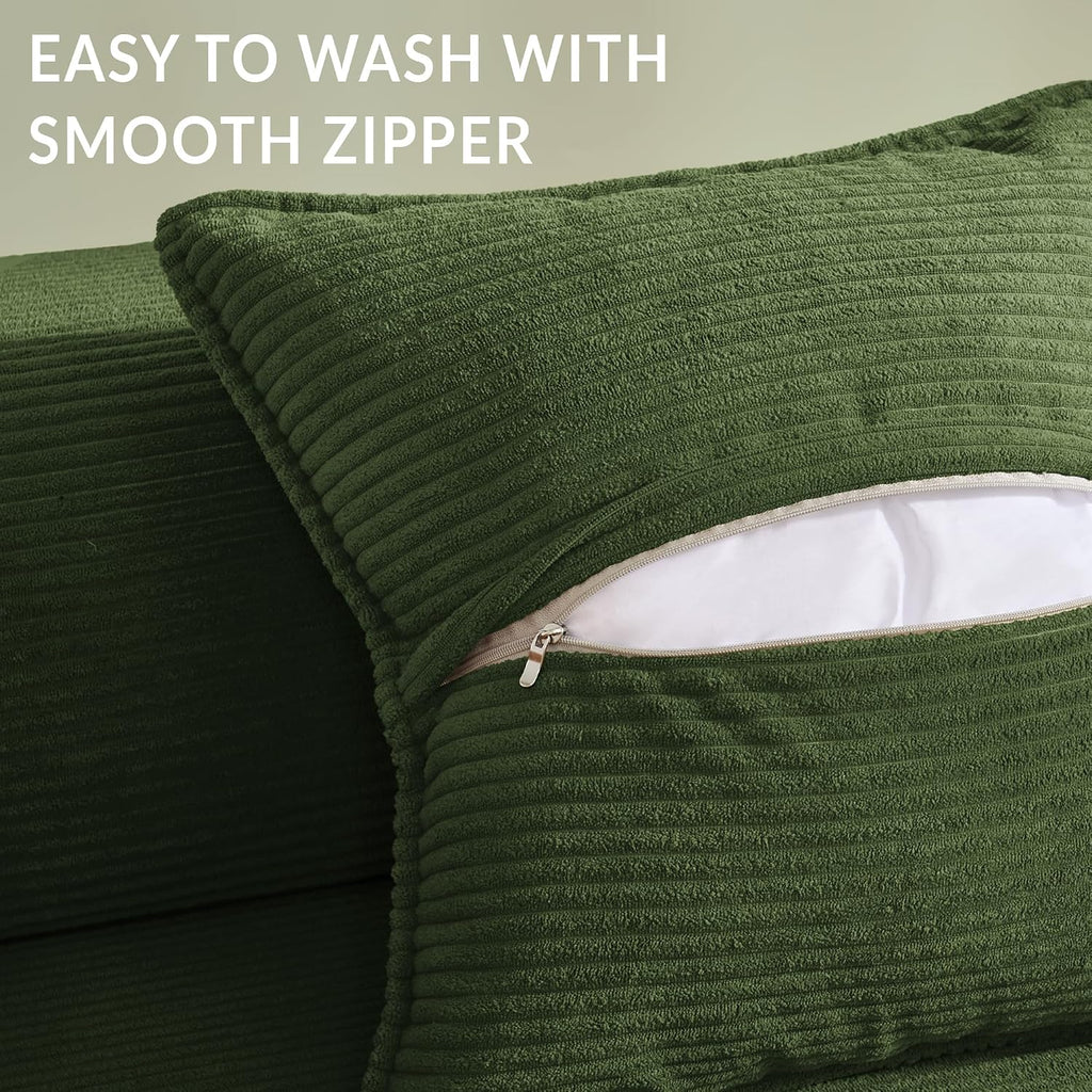 YINIX Foldable Sofa Bed, 78'' Folding Floor Couch, Compressed Convertable Sleeper Sofa, Memory Foam Couch with Pillow Back Support Armrest, 4-in-1 Futon Sofa Bed for Living Room, Green