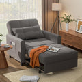 Aiho 34-Inch Sleeper Chair Bed, 3-in-1 Convertible Sofa Bed with Adjustable Backrest for Living Room or Apartment (Dark Gray)