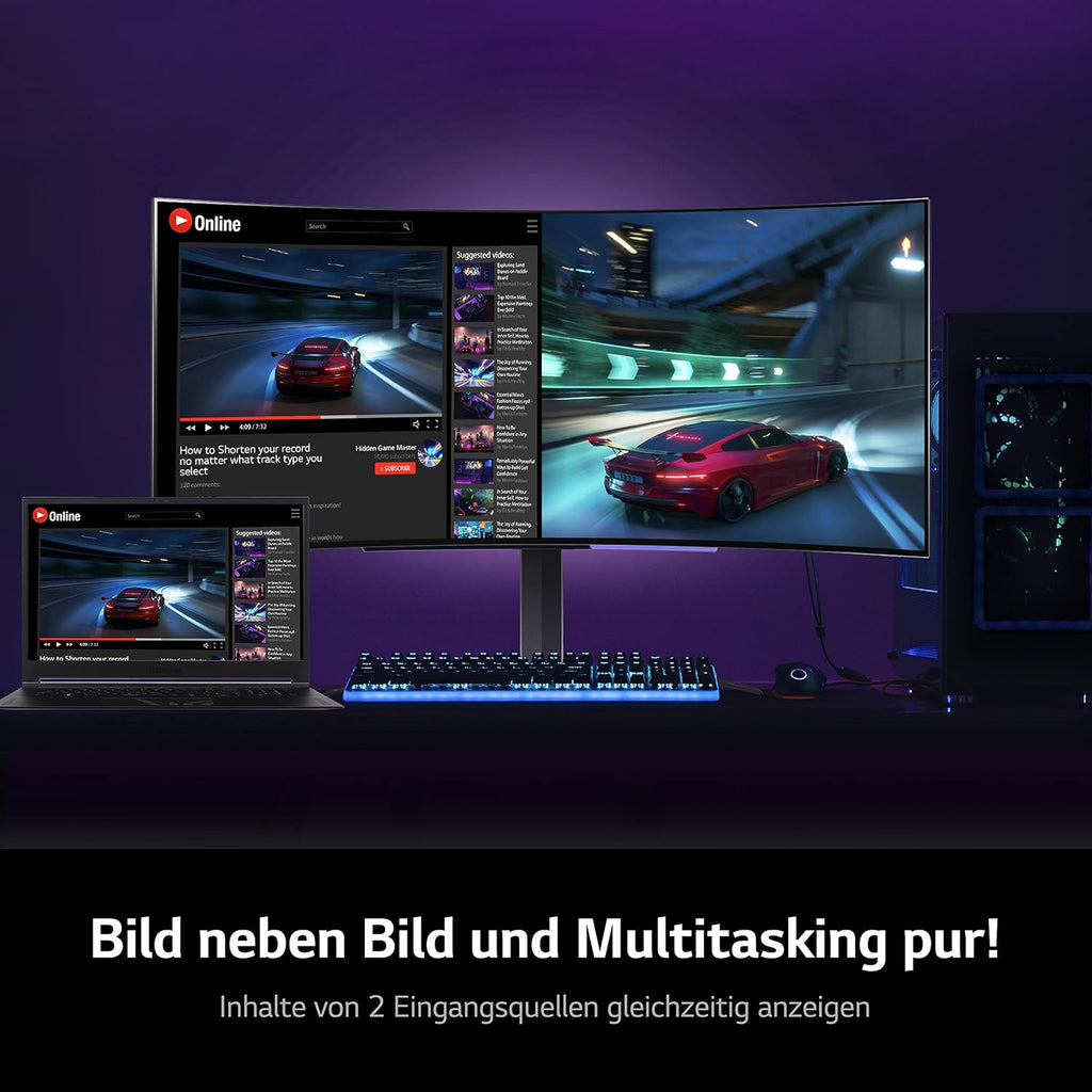 LG 45GR95QE 45-Inch Ultragear 1440p 240 Hz OLED Curved Gaming Monitor with AMD FreeSync Premium and 0.03ms Response Time (Black)