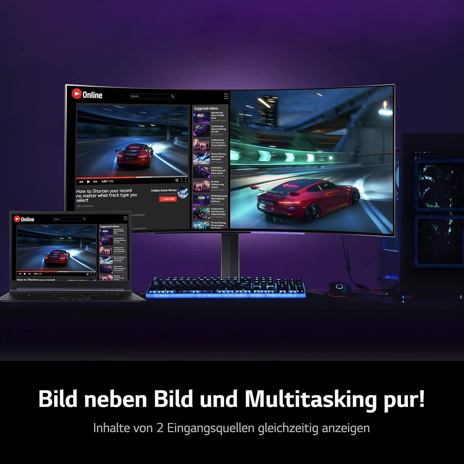 LG 45GR95QE 45-Inch Ultragear 1440p 240 Hz OLED Curved Gaming Monitor with AMD FreeSync Premium and 0.03ms Response Time (Black)