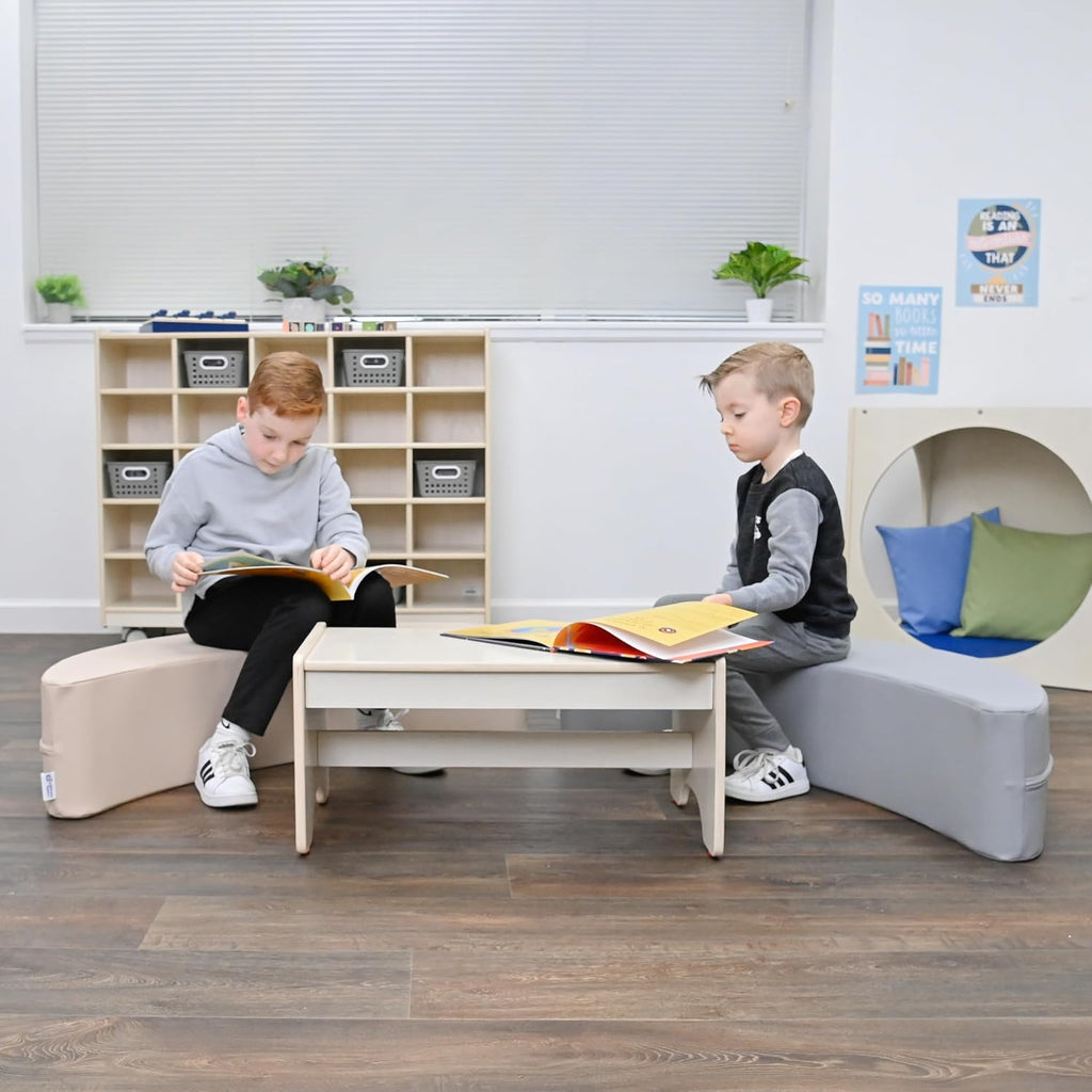 Children's Factory Happy Rocker, Flexible Classroom Seating, Active Seating for Young Learners, Banana Chairs for Kids, Sand