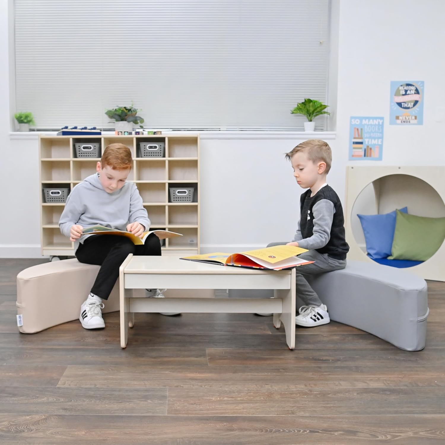 Children's Factory Happy Rocker, Flexible Classroom Seating, Active Seating for Young Learners, Banana Chairs for Kids, Sand