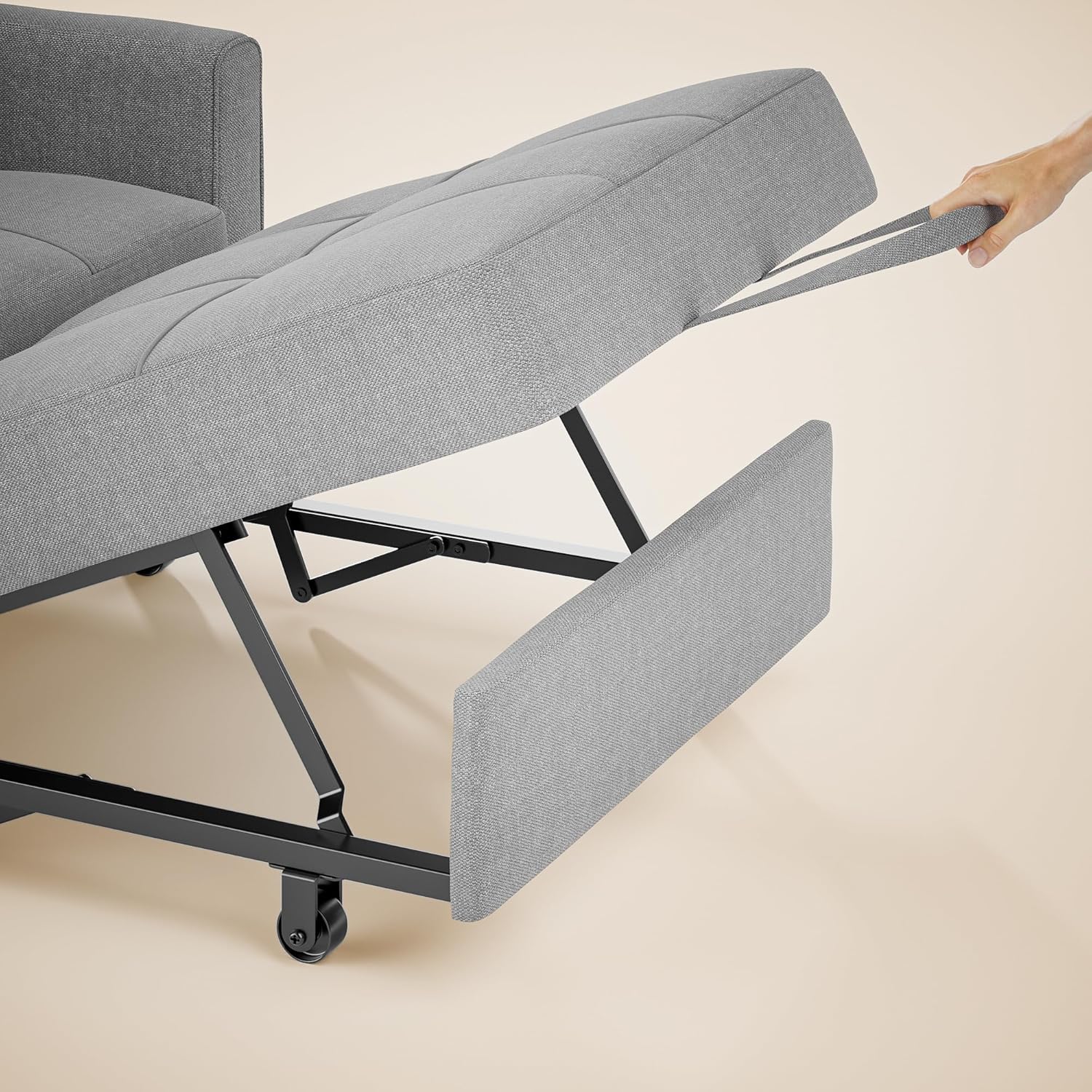 Gizoon Sofa Bed Chair 3 in 1 Convertible, Pullout Single Sleeper Chair Bed with Adjustable Backrest, Spacious Multifunctional Sofa Couches for Living Room, Bedroom, Apartment