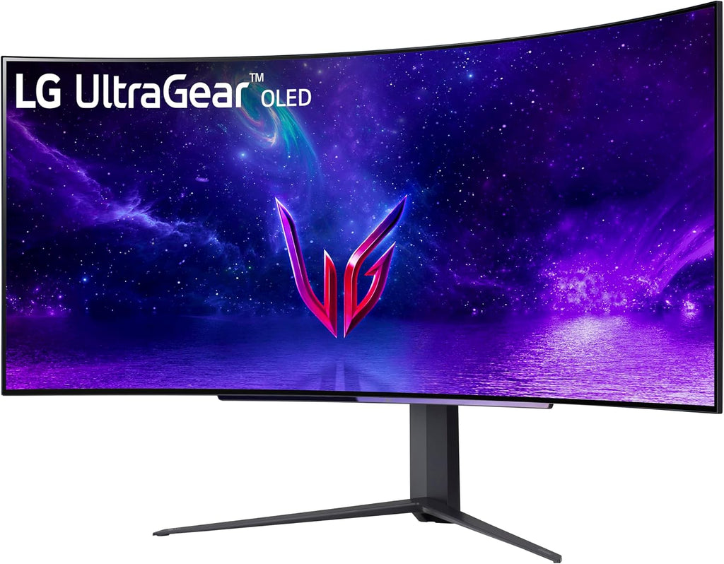 LG 45GR95QE-B Curved Ultragear Gaming Monitor 45-Inch (3440 x 1440) OLED Display, 240Hz Refresh Rate, 0.03ms GtG Response Time, NVIDIA G-SYNC Compatible, Contrast Ratio 1.5M:1, Black