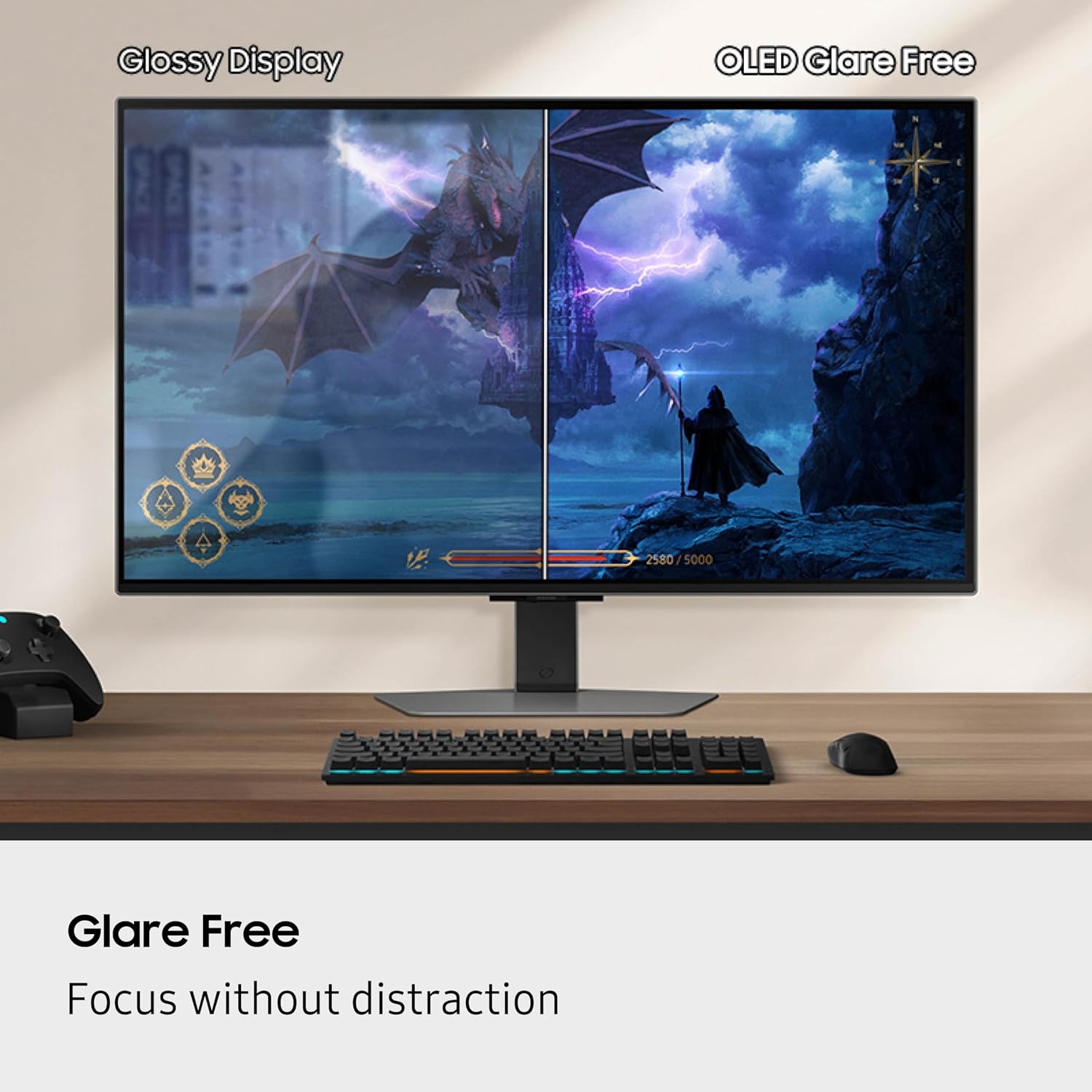 Samsung LS27FG810SNXZA 27' Odyssey OLED 4K 240Hz Gaming Monitor with PRO-X-2-LIGHTSPEED Headset, G915 Keyboard, and PRO-X-2-SUPERLIGHT Mouse (2025)